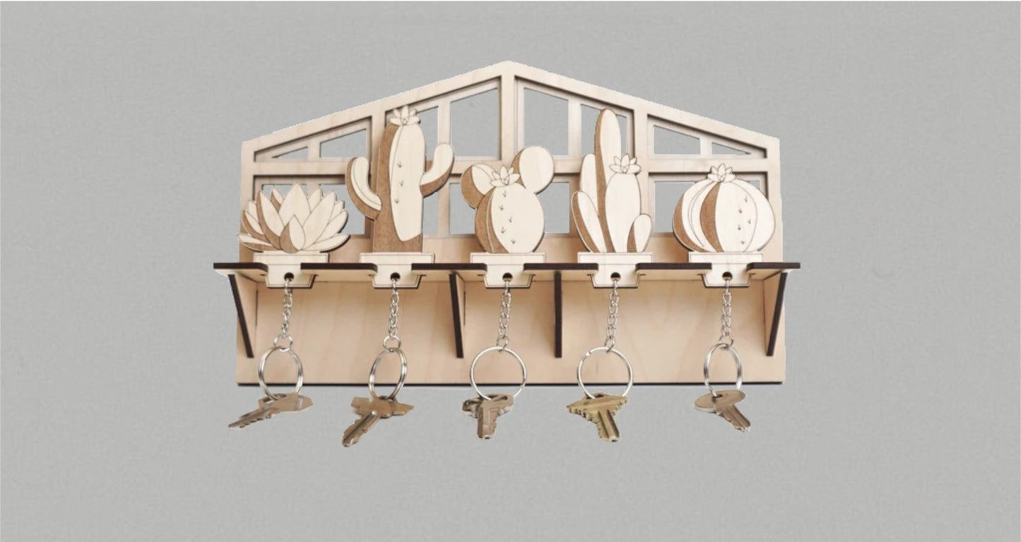 Cactus Keychain Holder