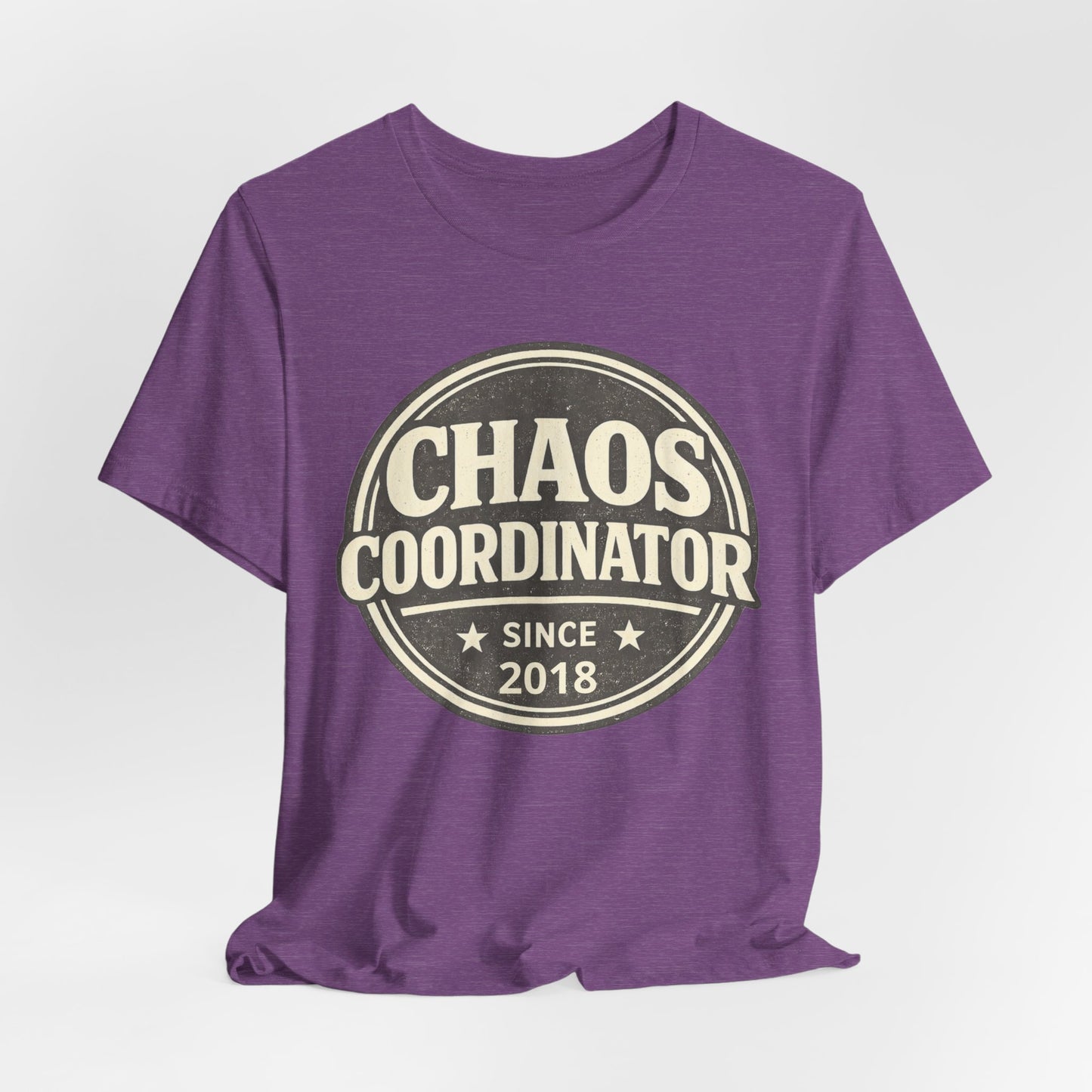 Chaos Coordinator T-Shirt – Funny 'Since 2018' Retro Badge Tee