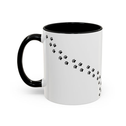 Cat Mom Fuel Mug | Cat Paw Prints Accent Coffee Mug