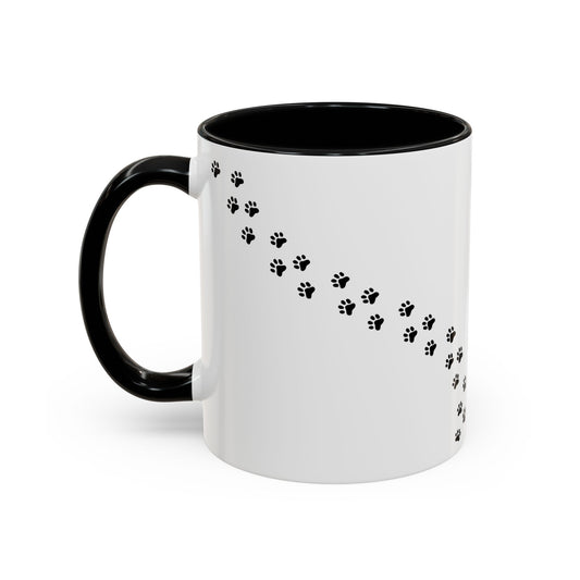 Cat Mom Fuel Mug | Cat Paw Prints Accent Coffee Mug