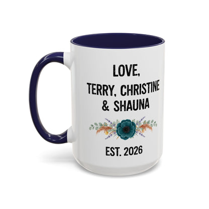 Mom Fuel Accent Coffee Mug — Floral 11/15oz