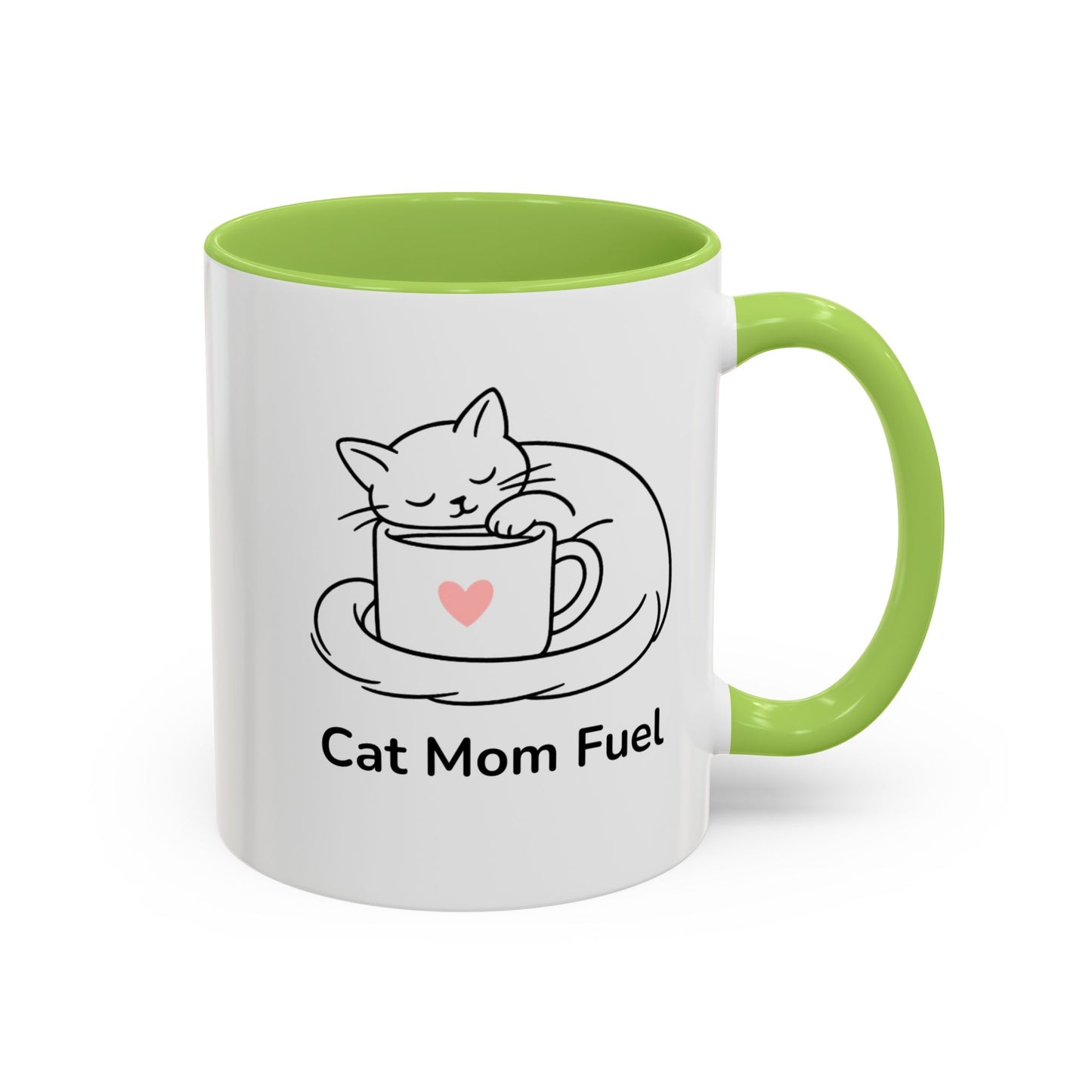 Cat Mom Fuel Mug | Cat Paw Prints Accent Coffee Mug