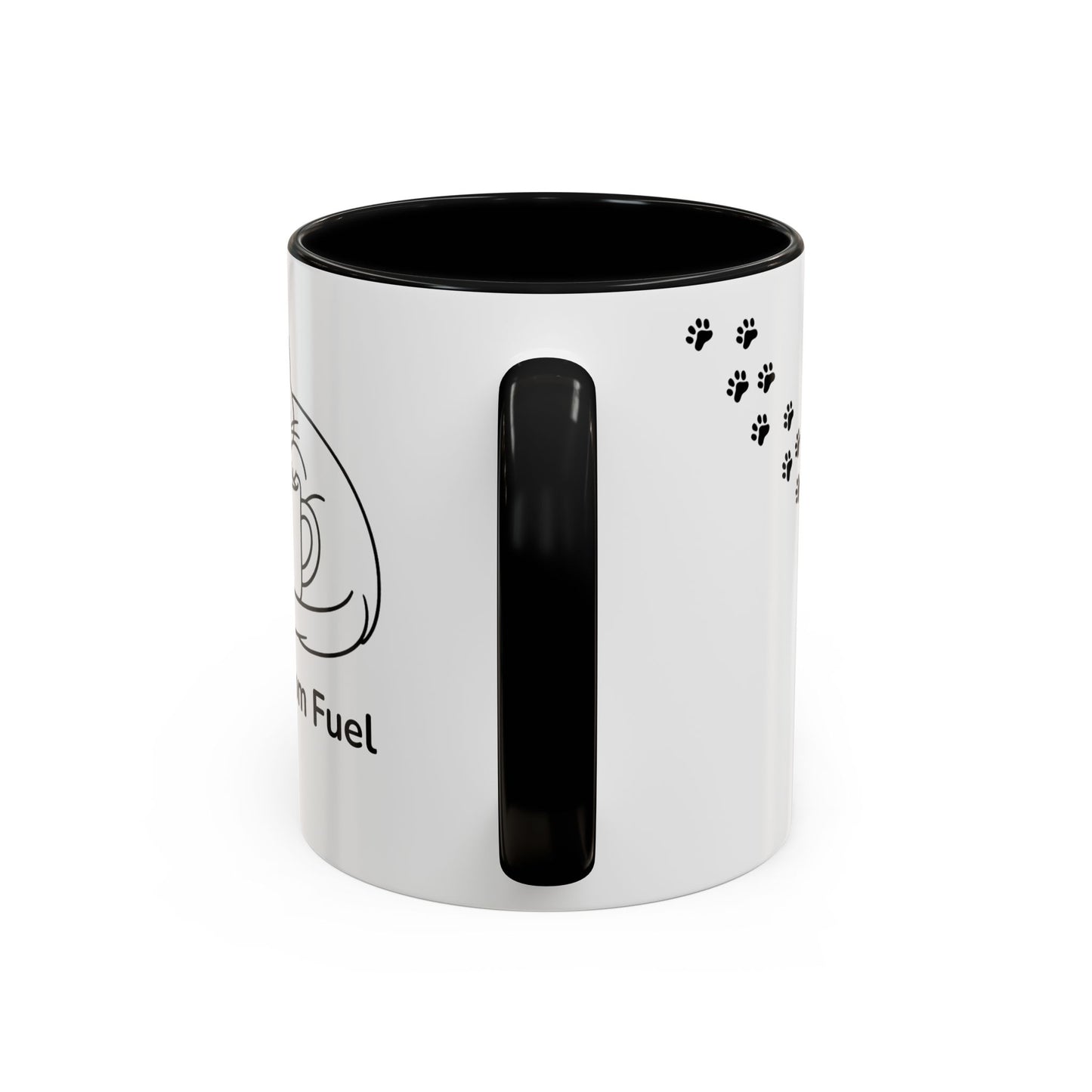 Cat Mom Fuel Mug | Cat Paw Prints Accent Coffee Mug