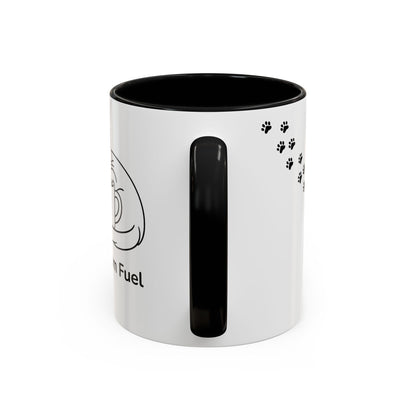 Cat Mom Fuel Mug | Cat Paw Prints Accent Coffee Mug