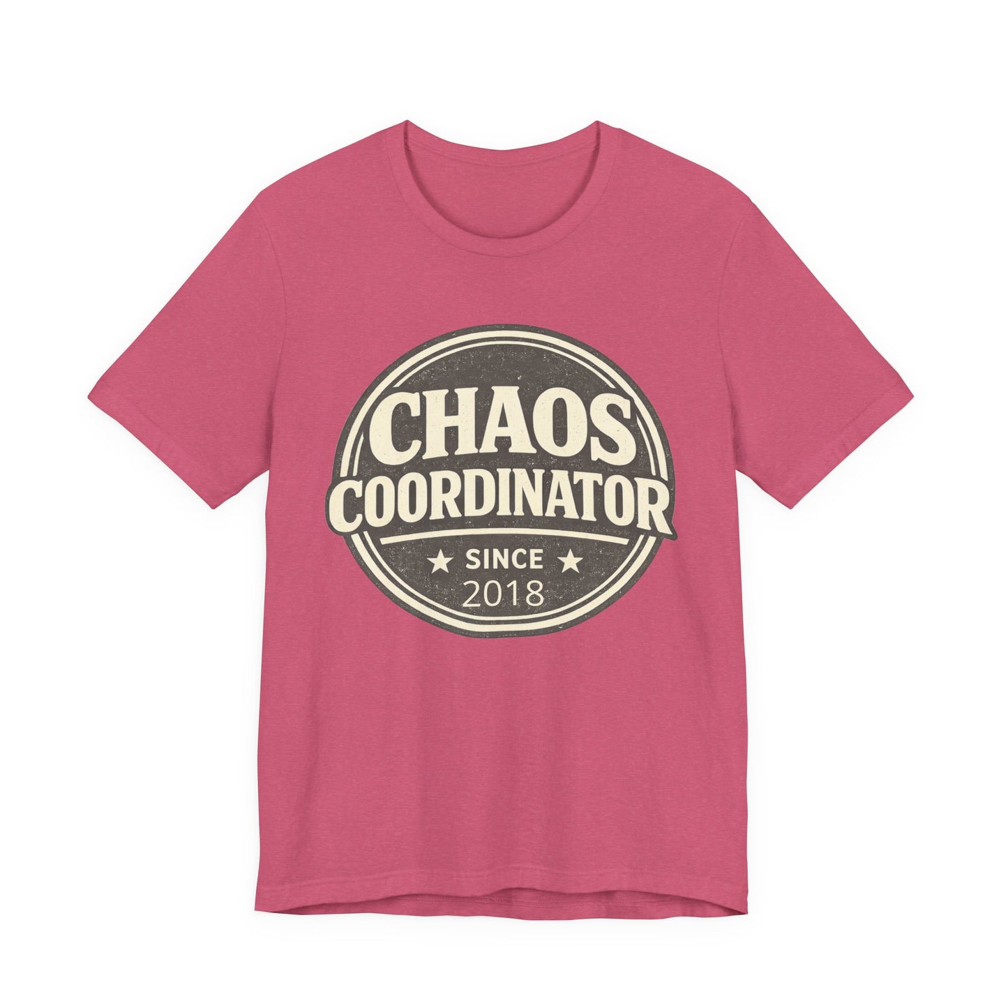 Chaos Coordinator T-Shirt – Funny 'Since 2018' Retro Badge Tee