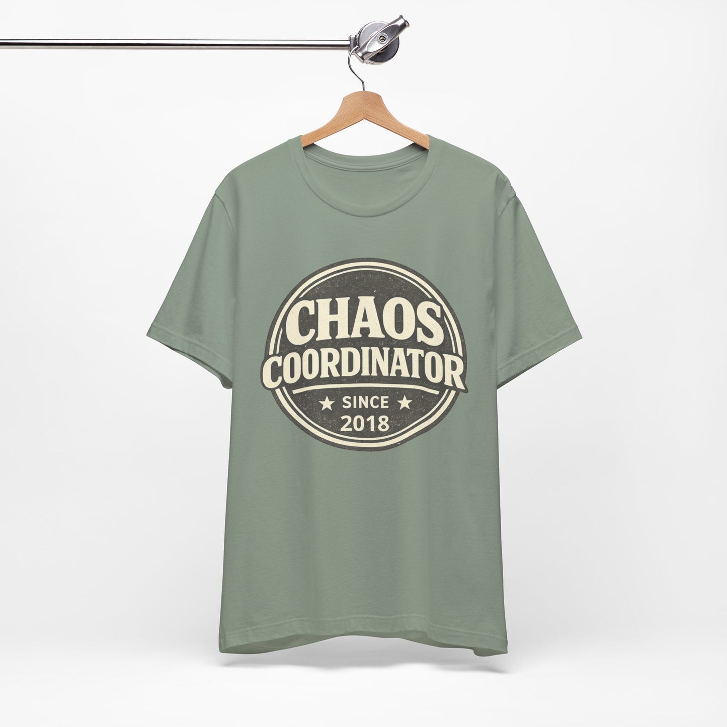 Chaos Coordinator T-Shirt – Funny 'Since 2018' Retro Badge Tee