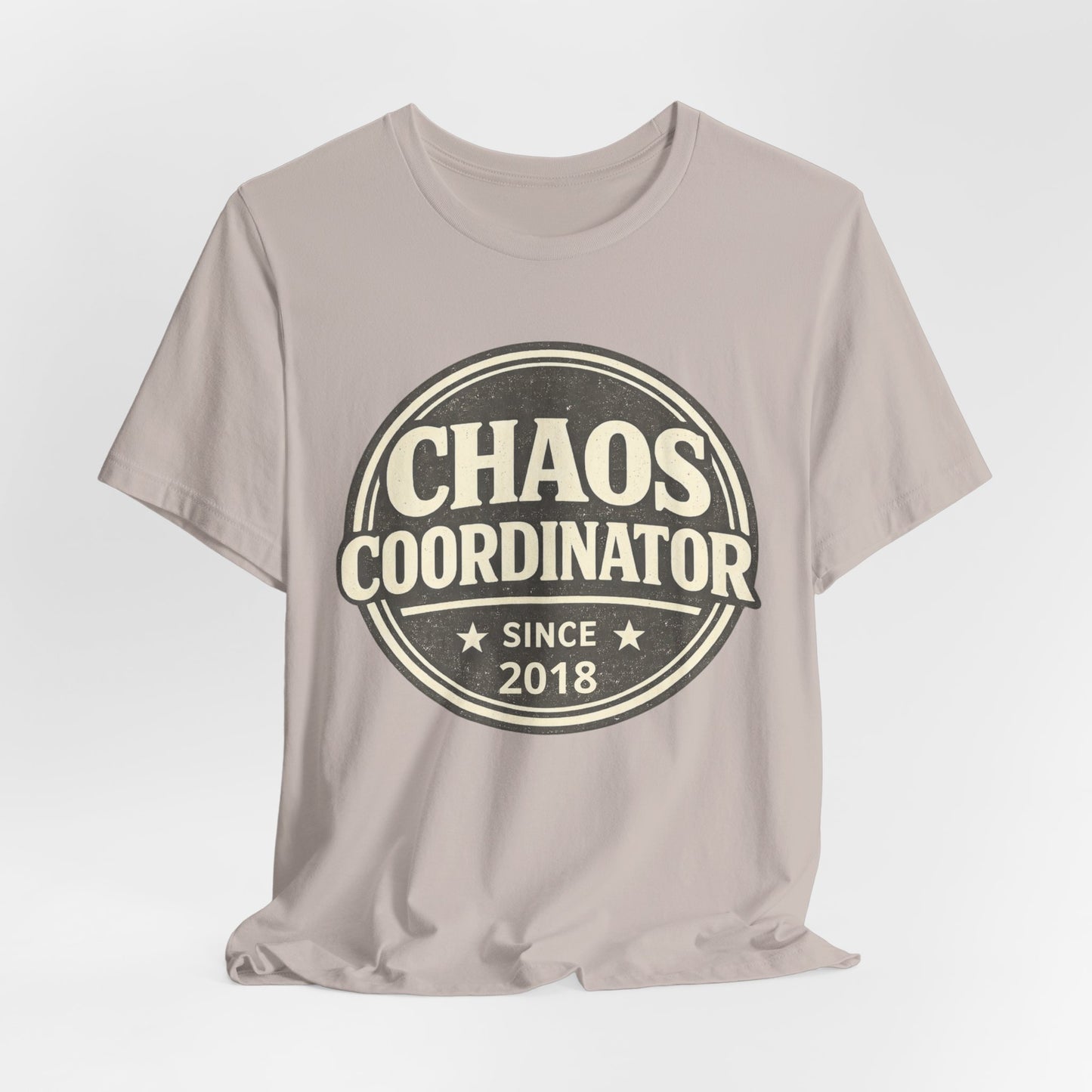 Chaos Coordinator T-Shirt – Funny 'Since 2018' Retro Badge Tee