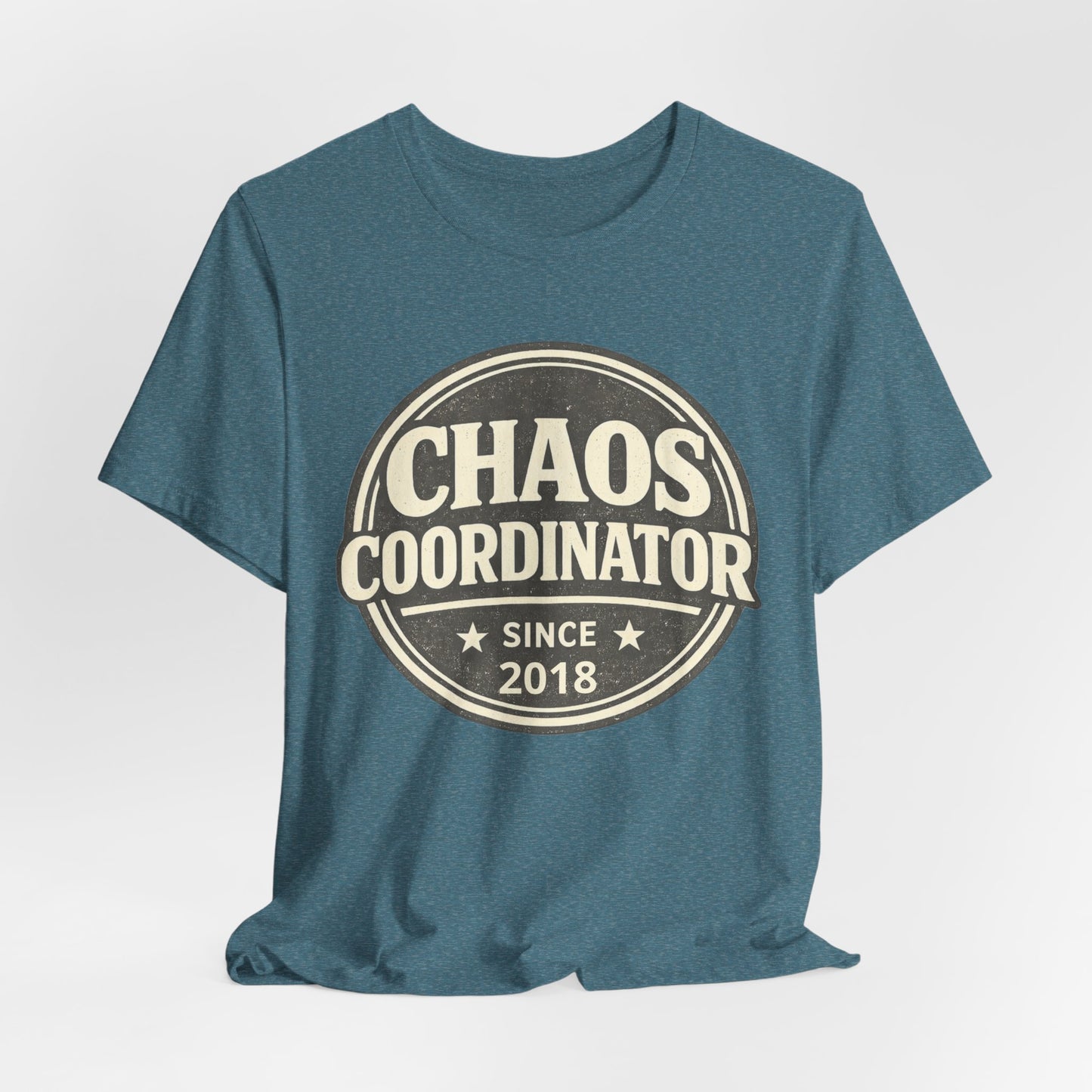 Chaos Coordinator T-Shirt – Funny 'Since 2018' Retro Badge Tee
