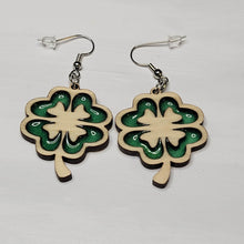 Load image into Gallery viewer, Four Leaf Clover Earrings
