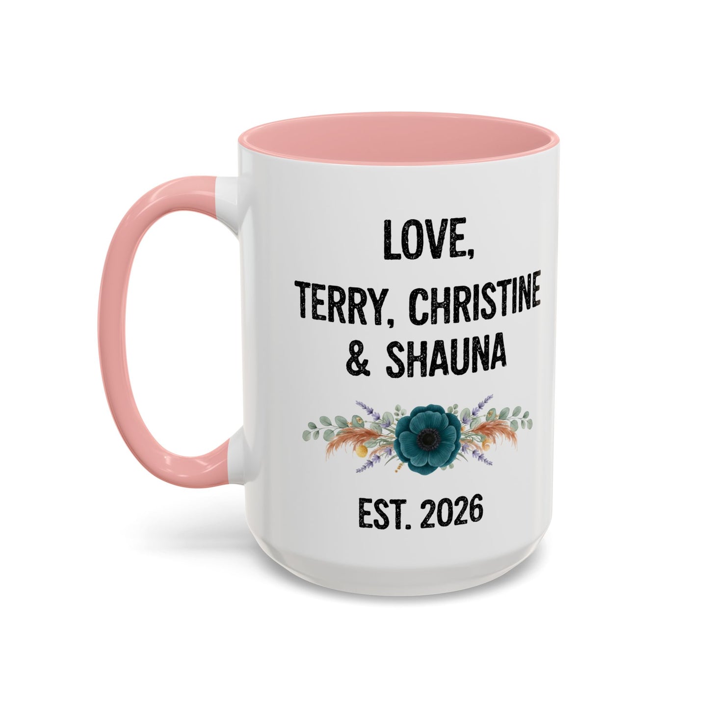 Mom Fuel Accent Coffee Mug — Floral 11/15oz