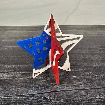 Red White & Blue Shelf Sitters | Waving American Flag | Patriotic Decor