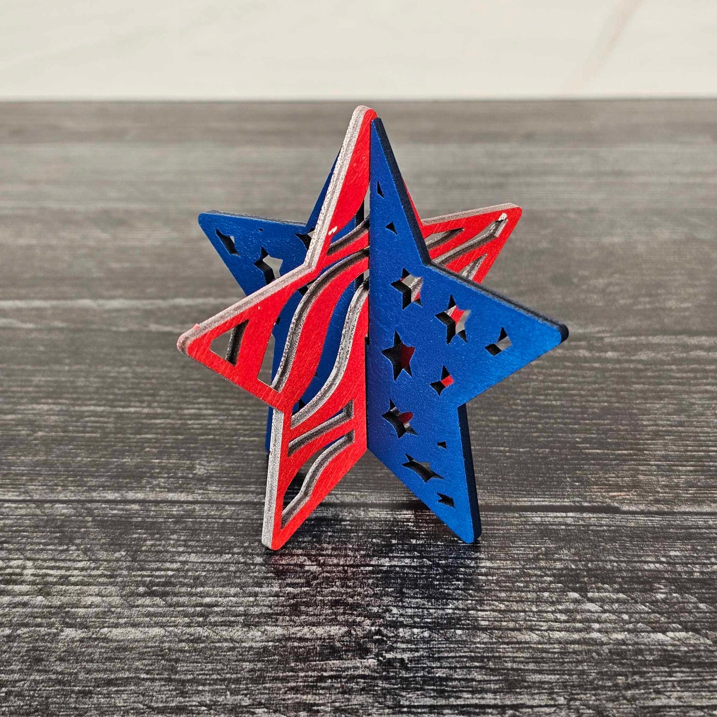 Red White & Blue Shelf Sitters | Waving American Flag | Patriotic Decor