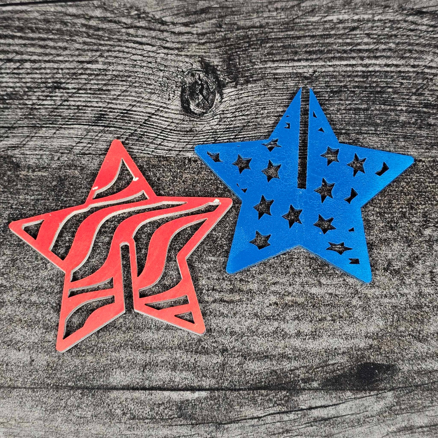 Red White & Blue Shelf Sitters | Waving American Flag | Patriotic Decor