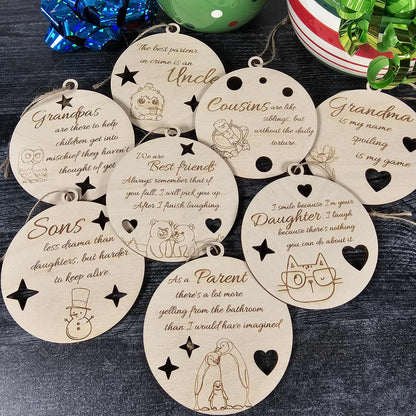 Family Love & Laughter Christmas Ornaments