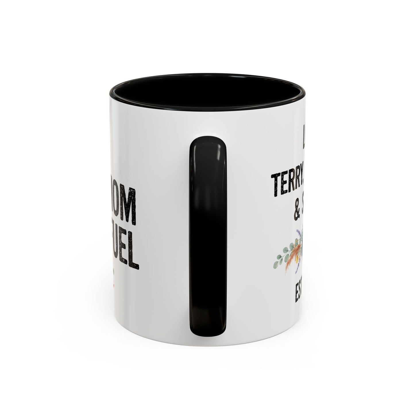 Mom Fuel Accent Coffee Mug — Floral 11/15oz