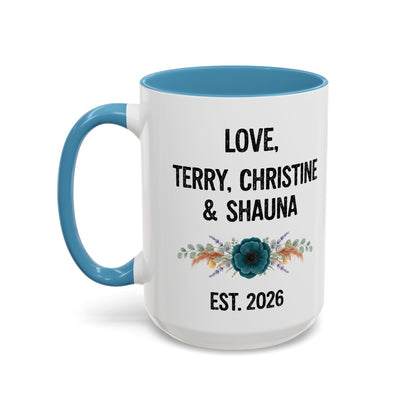 Mom Fuel Accent Coffee Mug — Floral 11/15oz