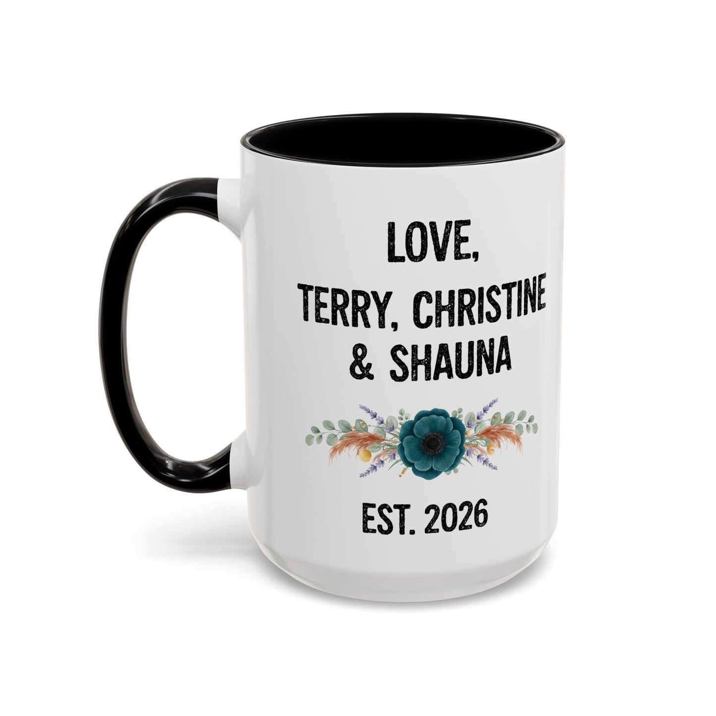 Mom Fuel Accent Coffee Mug — Floral 11/15oz