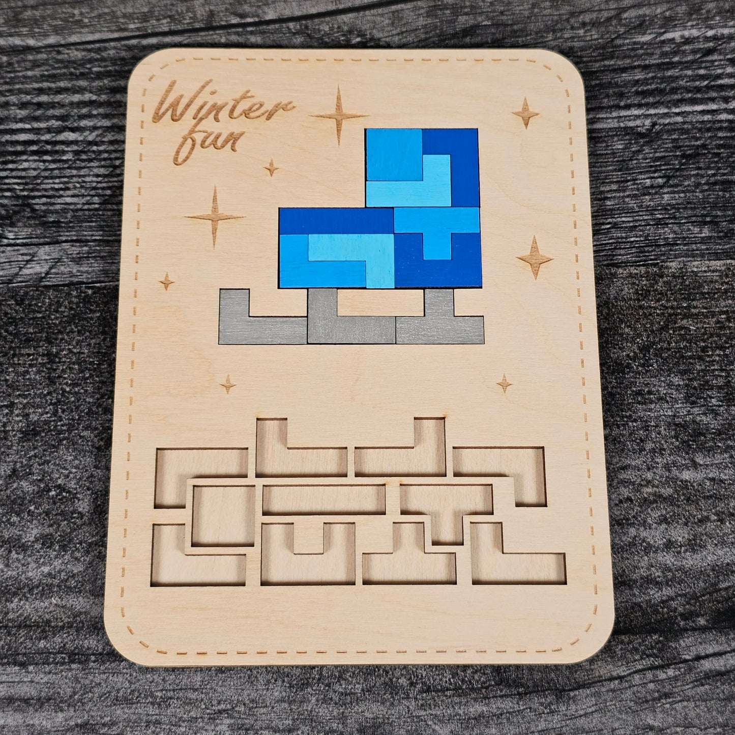 Mosaic Tetris-Style Puzzles | Christmas Themed Toy