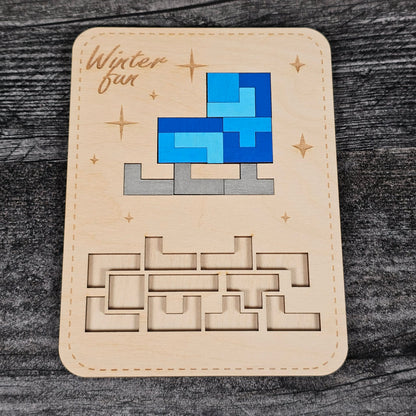 Mosaic Tetris-Style Puzzles | Christmas Themed Toy