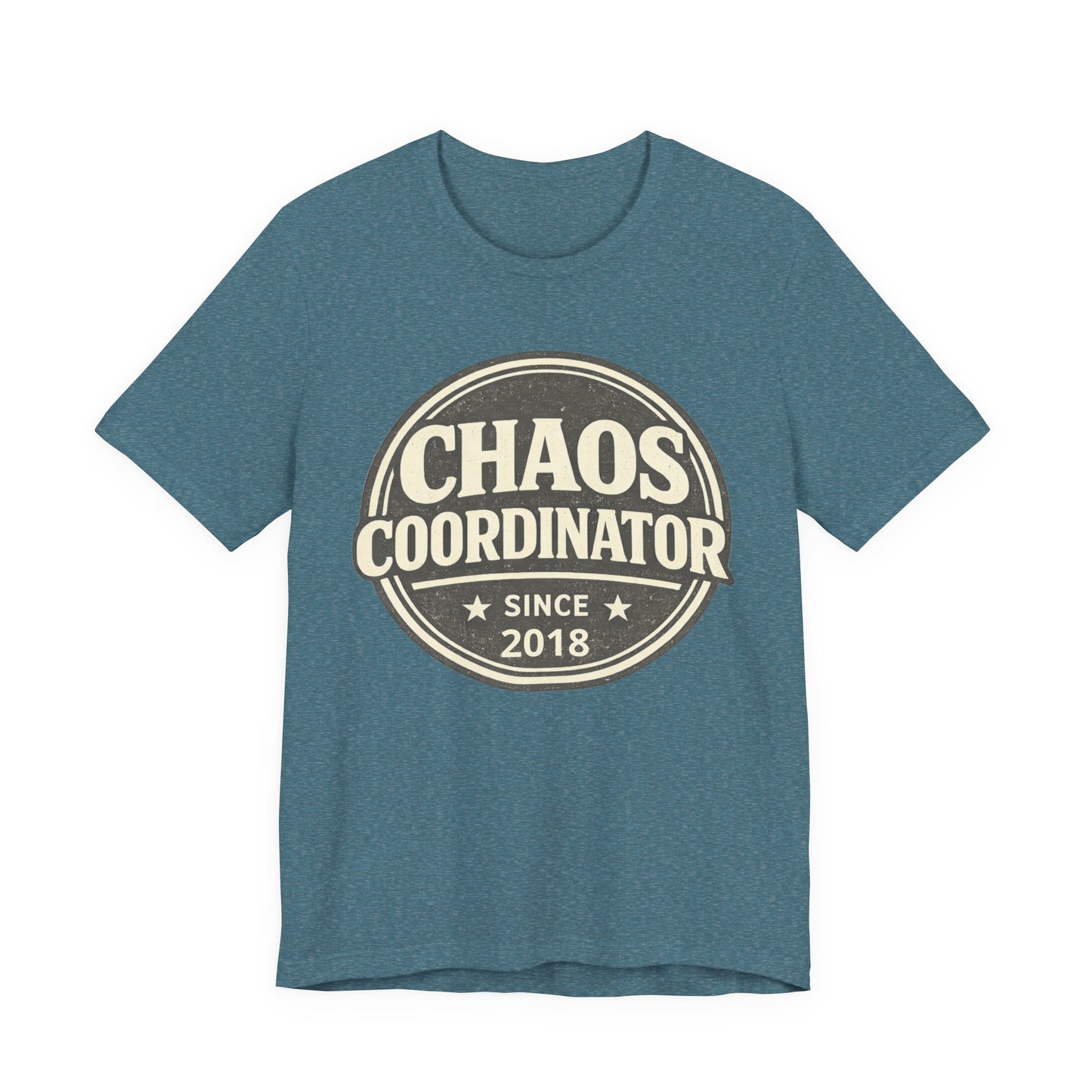 Chaos Coordinator T-Shirt – Funny 'Since 2018' Retro Badge Tee