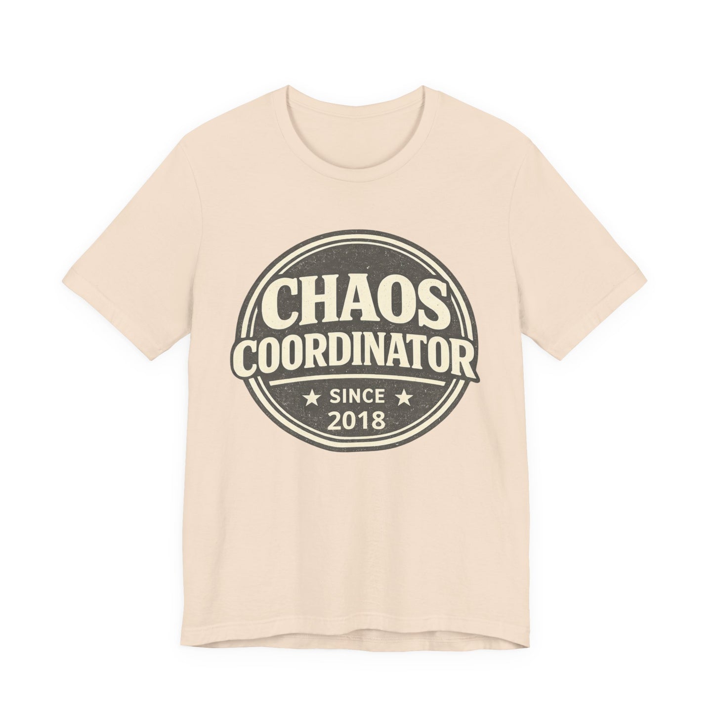 Chaos Coordinator T-Shirt – Funny 'Since 2018' Retro Badge Tee