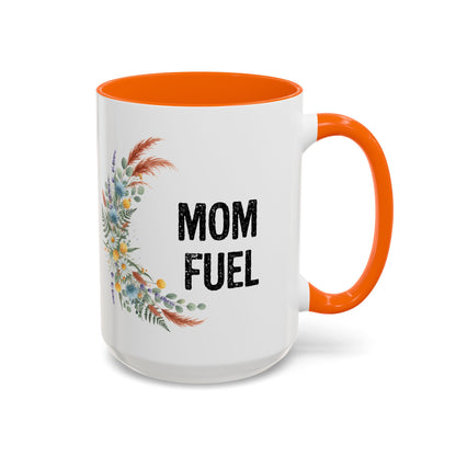 Mom Fuel Accent Coffee Mug — Floral 11/15oz
