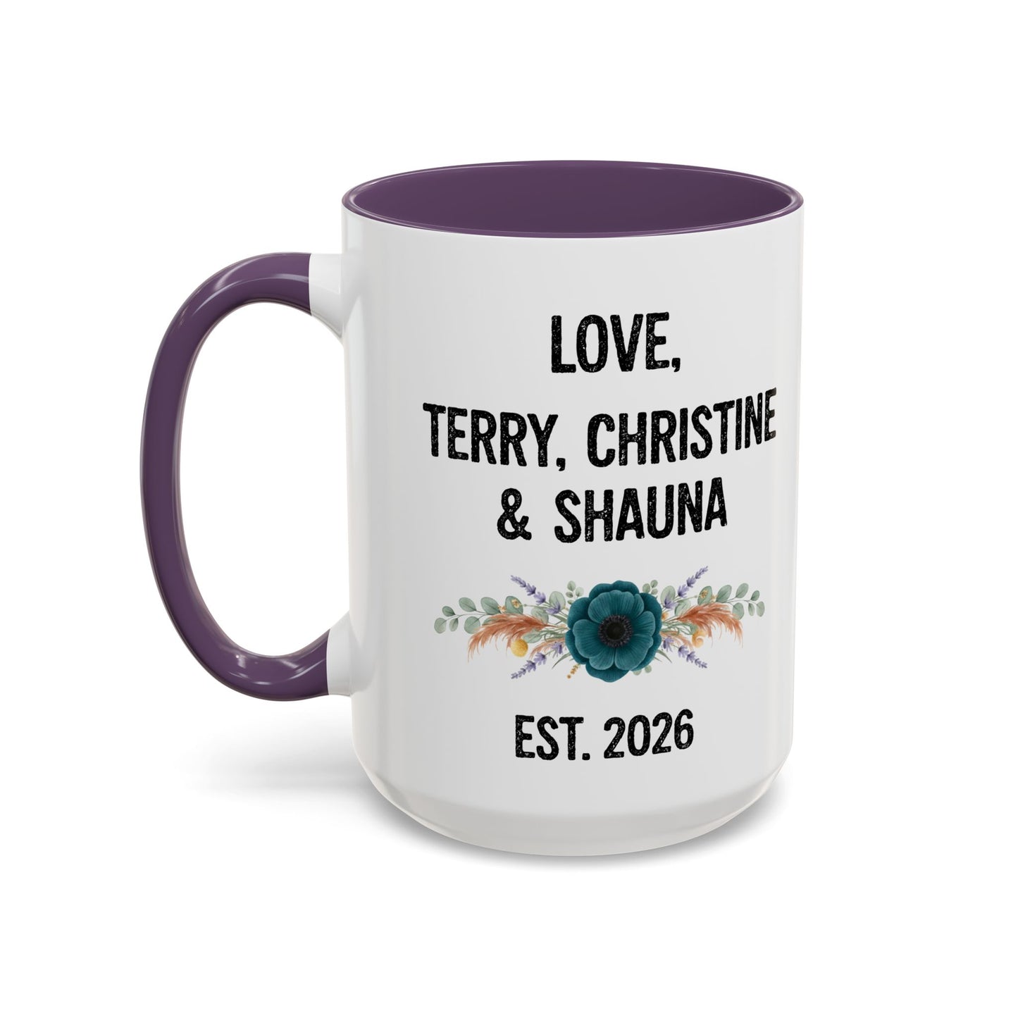 Mom Fuel Accent Coffee Mug — Floral 11/15oz