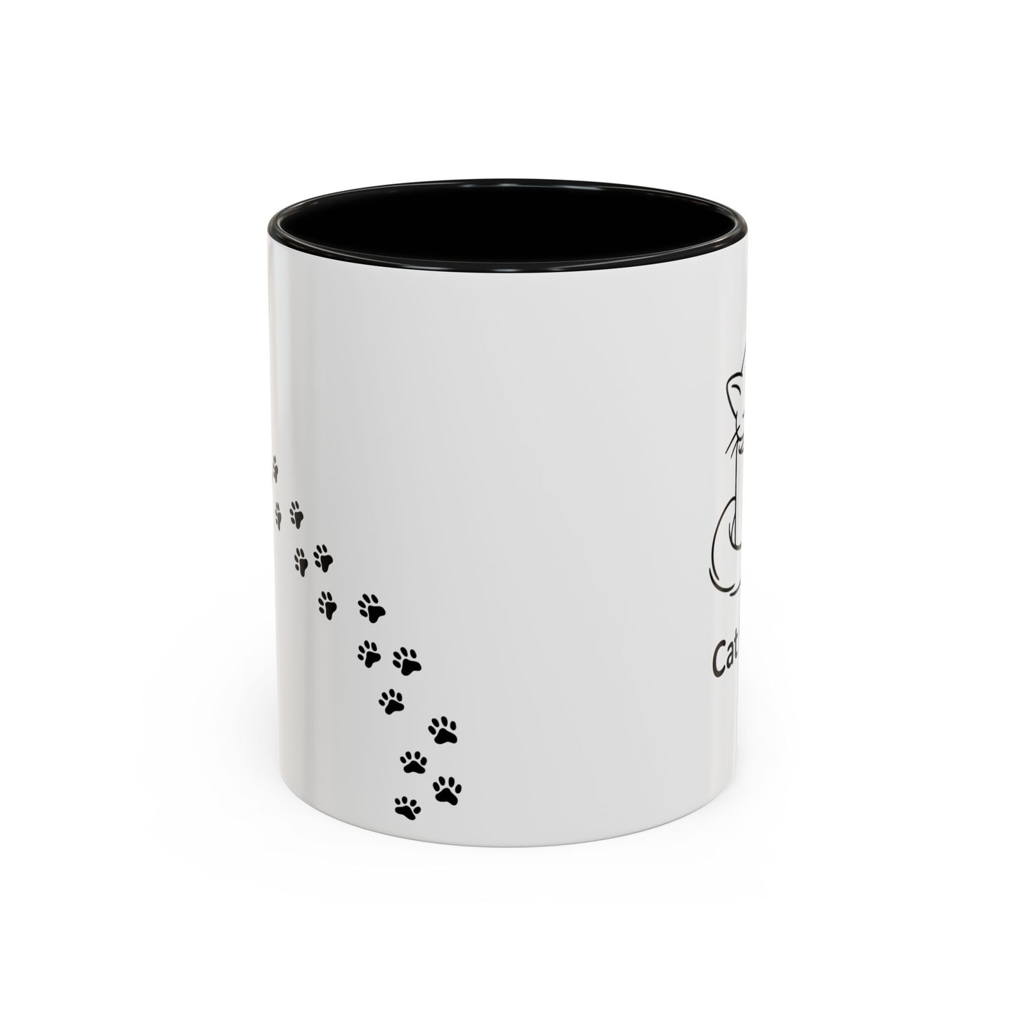 Cat Mom Fuel Mug | Cat Paw Prints Accent Coffee Mug