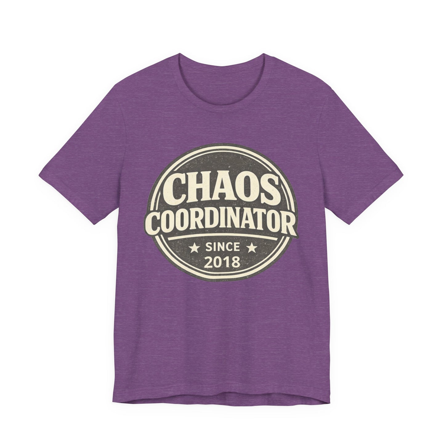 Chaos Coordinator T-Shirt – Funny 'Since 2018' Retro Badge Tee