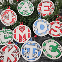 Load image into Gallery viewer, Personalized Wooden Letter Ornaments | Christmas Gifts | Holiday Decor