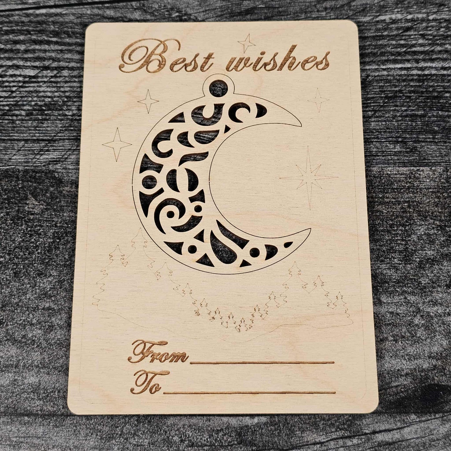 Pop-Out Wooden Christmas Ornament Cards