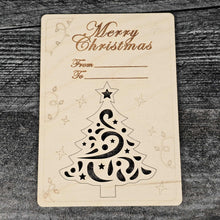 Load image into Gallery viewer, Pop-Out Wooden Christmas Ornament Cards