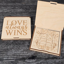 Load image into Gallery viewer, Valentine’s Day Wooden Puzzle | Unfinished DIY Coloring Activity