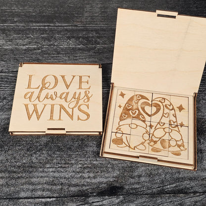 Valentine’s Day Wooden Puzzle | Unfinished DIY Coloring Activity