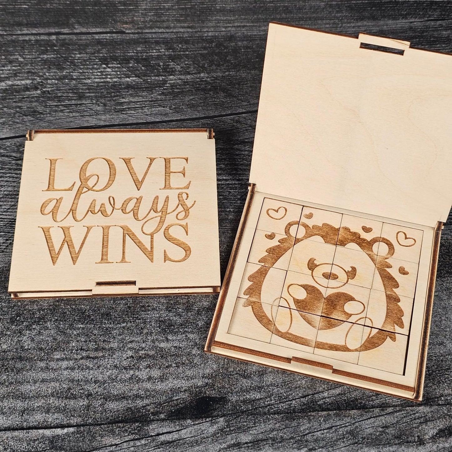 Valentine’s Day Wooden Puzzle | Unfinished DIY Coloring Activity