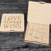 Load image into Gallery viewer, Valentine’s Day Wooden Puzzle | Unfinished DIY Coloring Activity