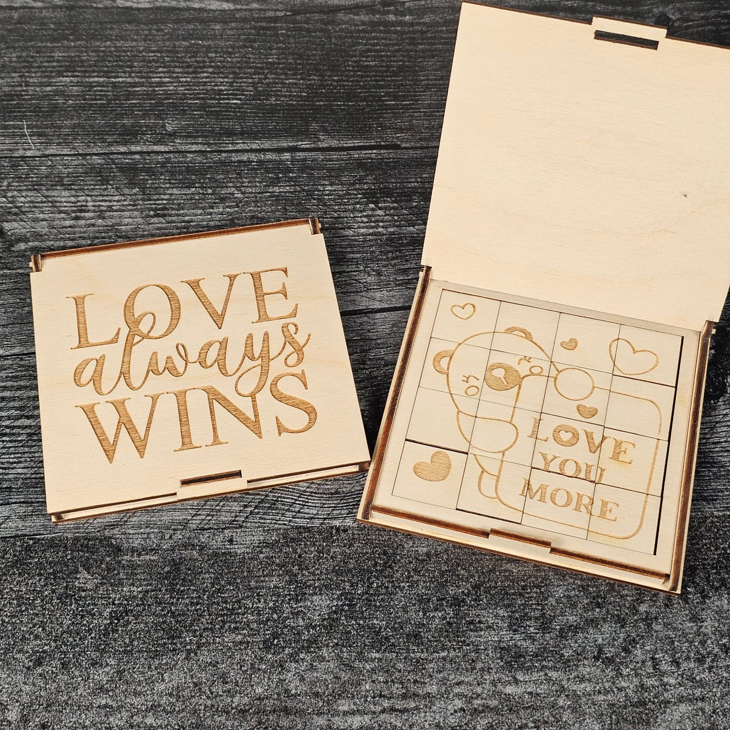 Valentine’s Day Wooden Puzzle | Unfinished DIY Coloring Activity