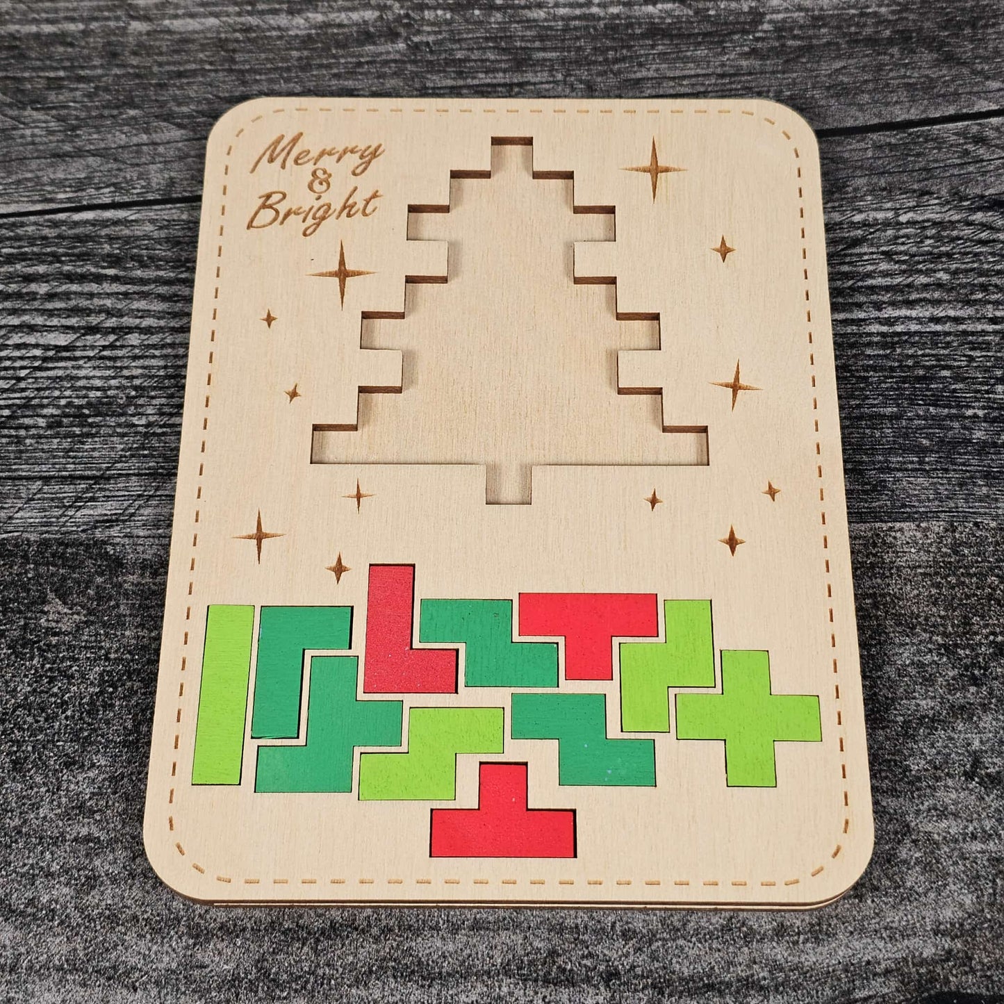 Mosaic Tetris-Style Puzzles | Christmas Themed Toy