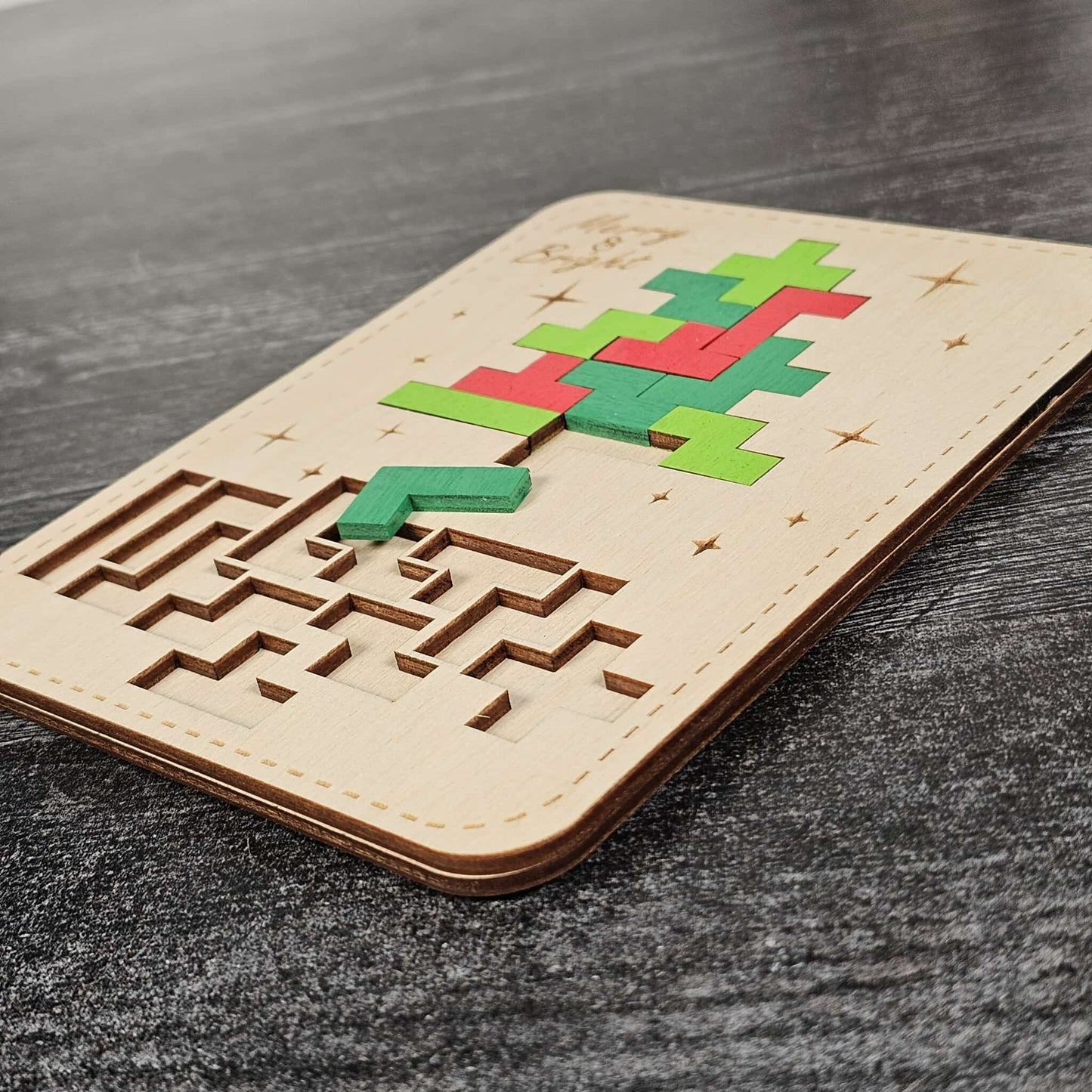 Mosaic Tetris-Style Puzzles | Christmas Themed Toy