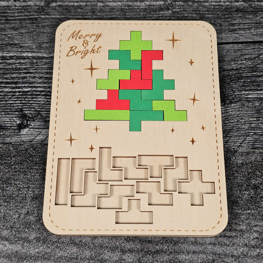 Mosaic Tetris-Style Puzzles | Christmas Themed Toy