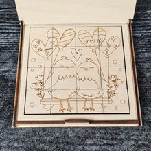 Load image into Gallery viewer, Valentine’s Day Wooden Puzzle | Unfinished DIY Coloring Activity