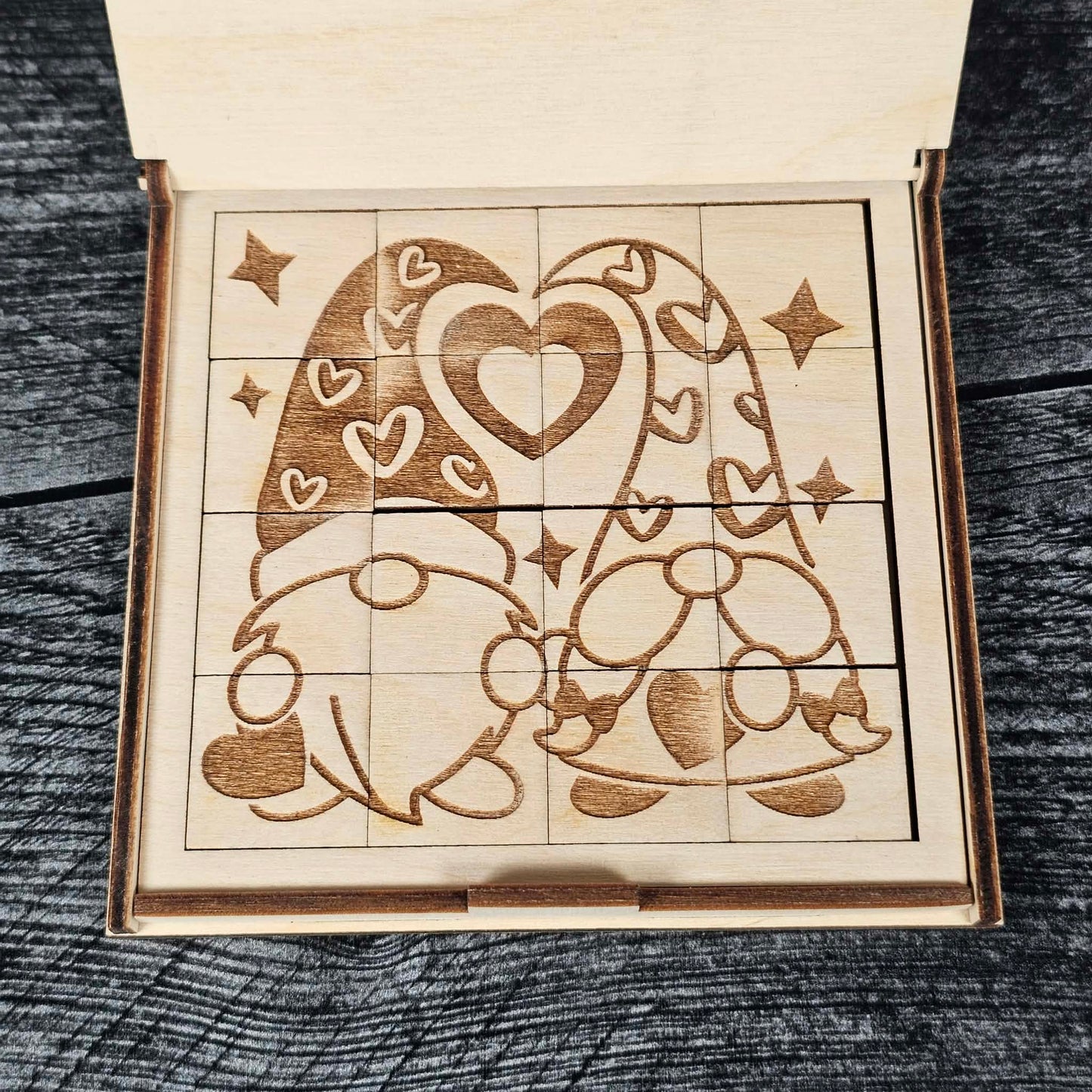Valentine’s Day Wooden Puzzle | Unfinished DIY Coloring Activity