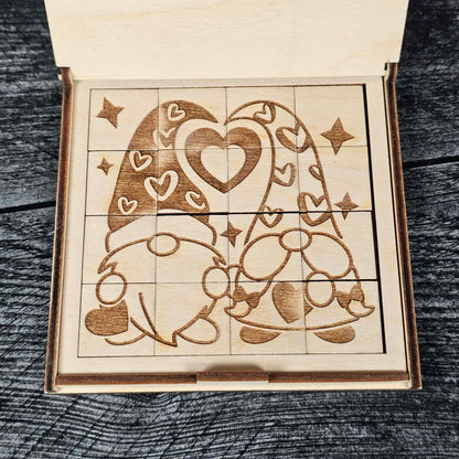 Valentine’s Day Wooden Puzzle | Unfinished DIY Coloring Activity
