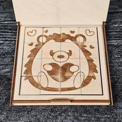 Valentine’s Day Wooden Puzzle | Unfinished DIY Coloring Activity