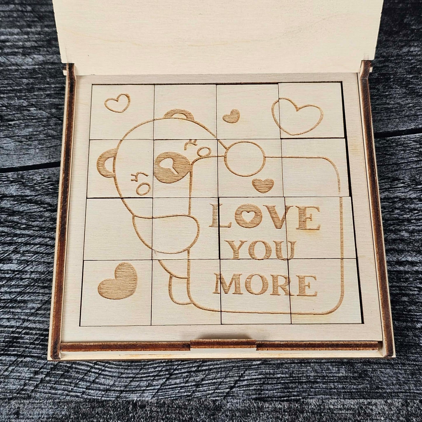 Valentine’s Day Wooden Puzzle | Unfinished DIY Coloring Activity