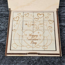 Load image into Gallery viewer, Valentine’s Day Wooden Puzzle | Unfinished DIY Coloring Activity