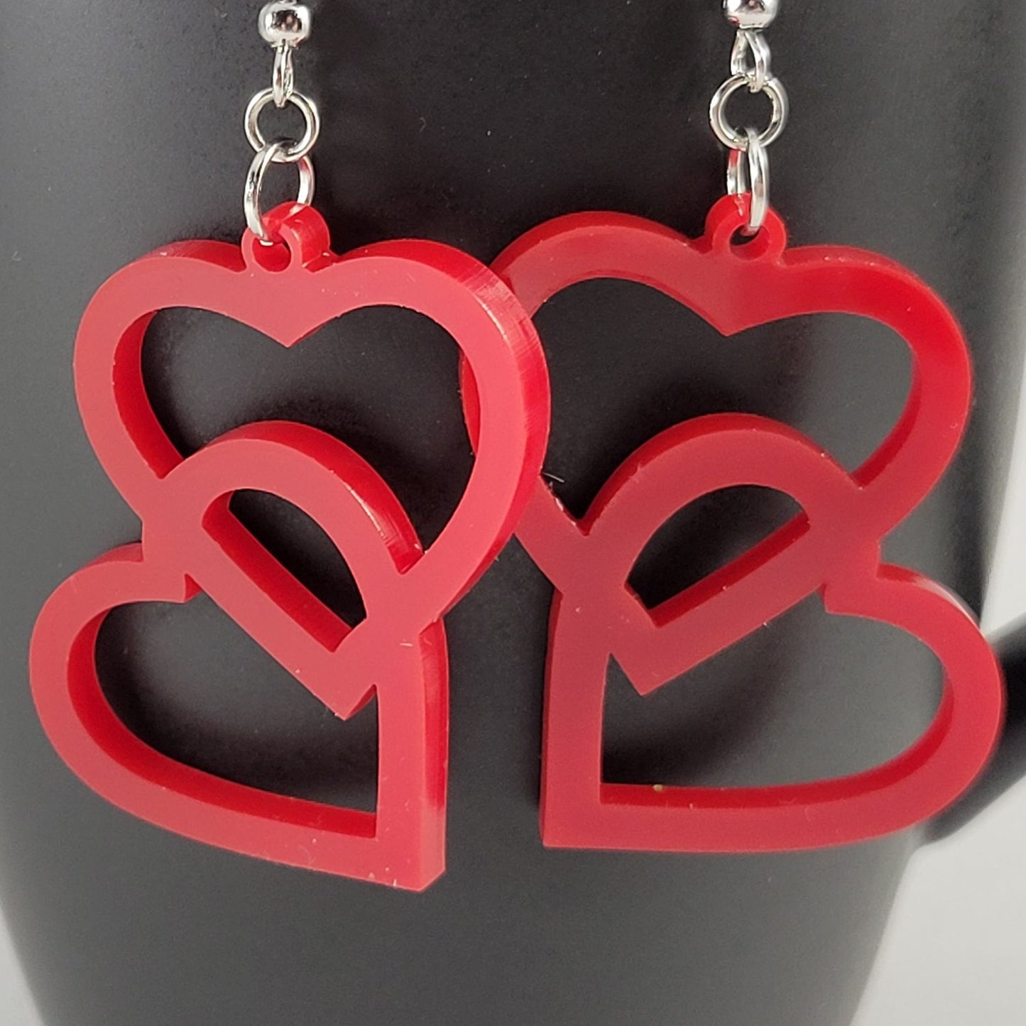Double Heart Earrings
