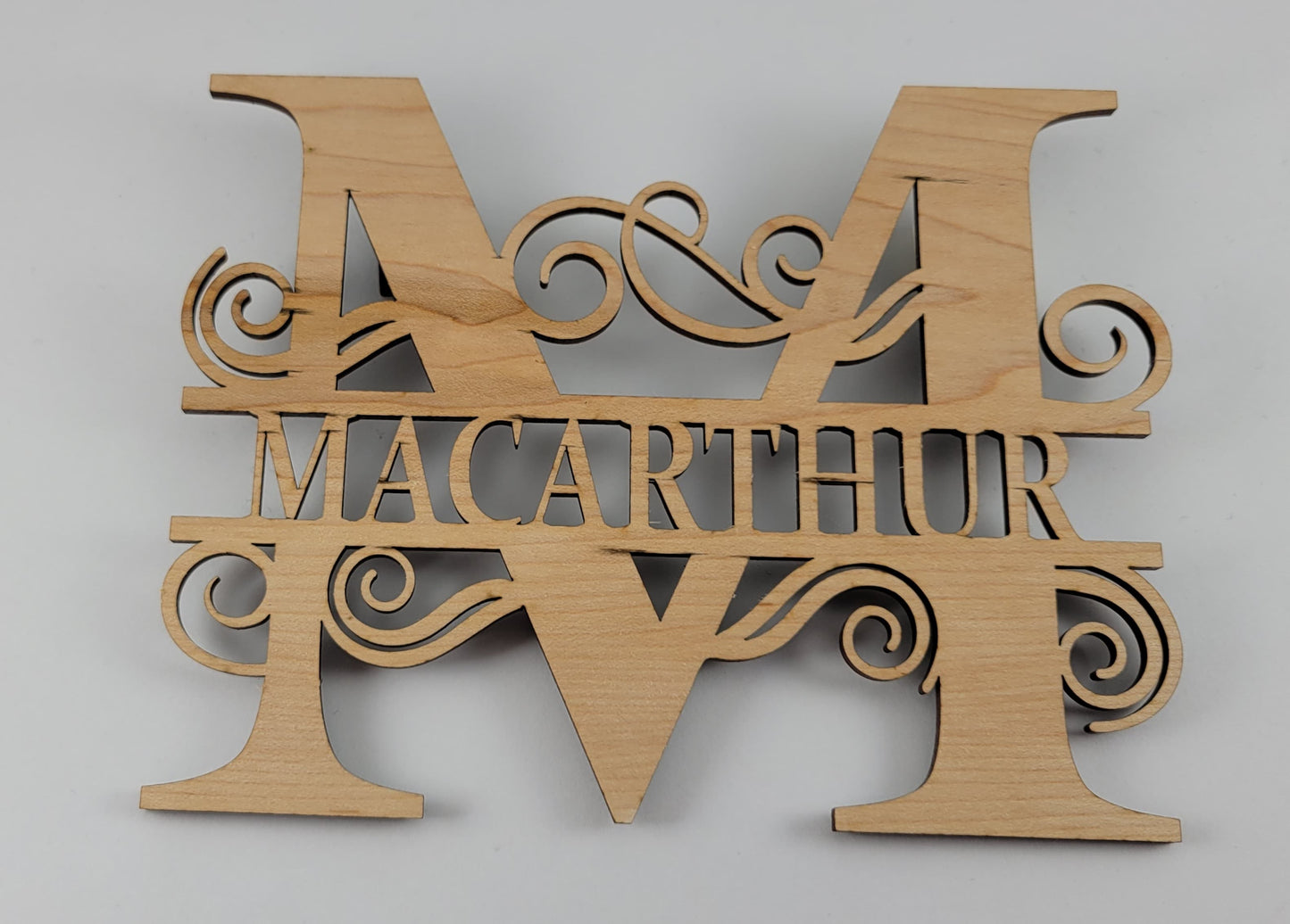 Monogram with Swirls