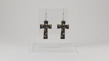 Load image into Gallery viewer, Stained Glass Cross Earrings