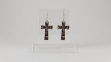 Load image into Gallery viewer, Stained Glass Cross Earrings